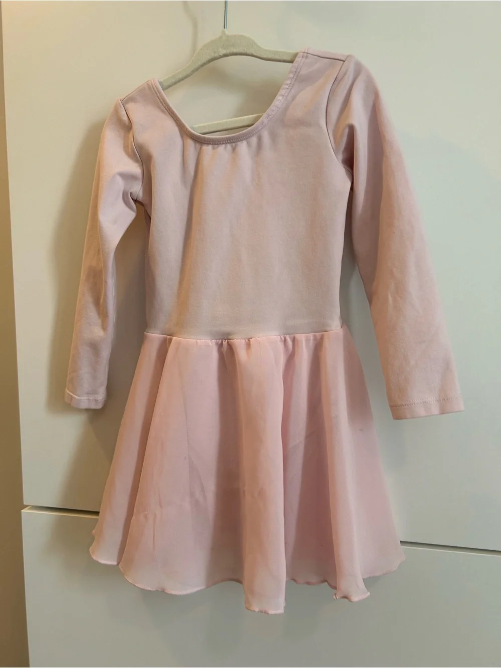 Stelle Girls' Long Sleeve Pink Ballet Dress- Size 90 (US 2T)